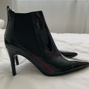 Nine West black patent boots